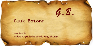 Gyuk Botond névjegykártya